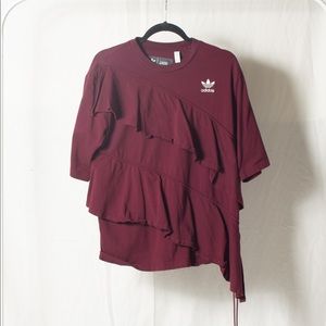 Adidas x J Koo Ruffle Top